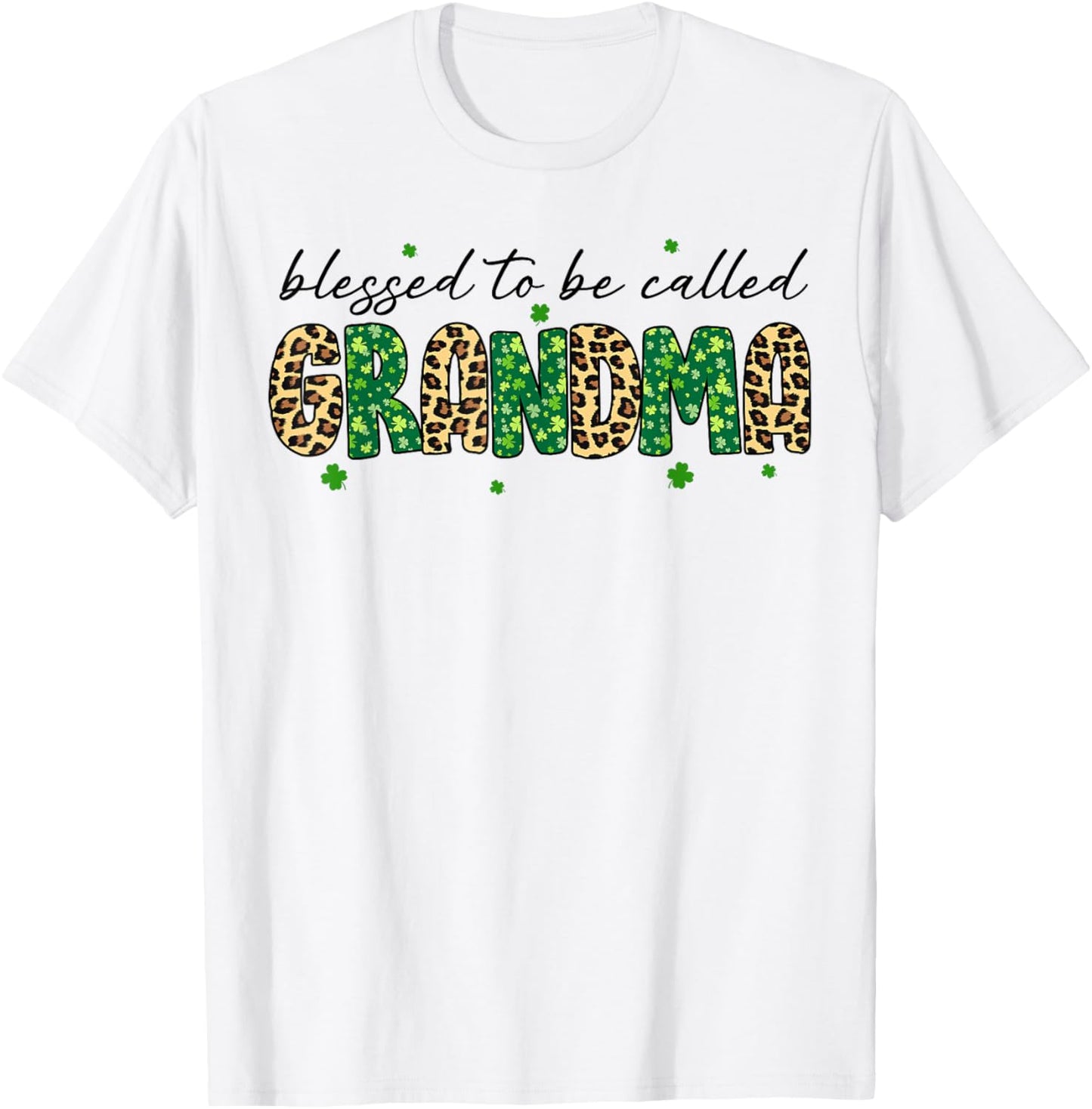 Blessed to Be Called Grandma Matching St Patricks Day T-Shirt - T-Shirt | White