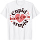 Cupid Rhymes with Stupid Valentine, Anti Valentine's Day T-Shirt - T-Shirt | White