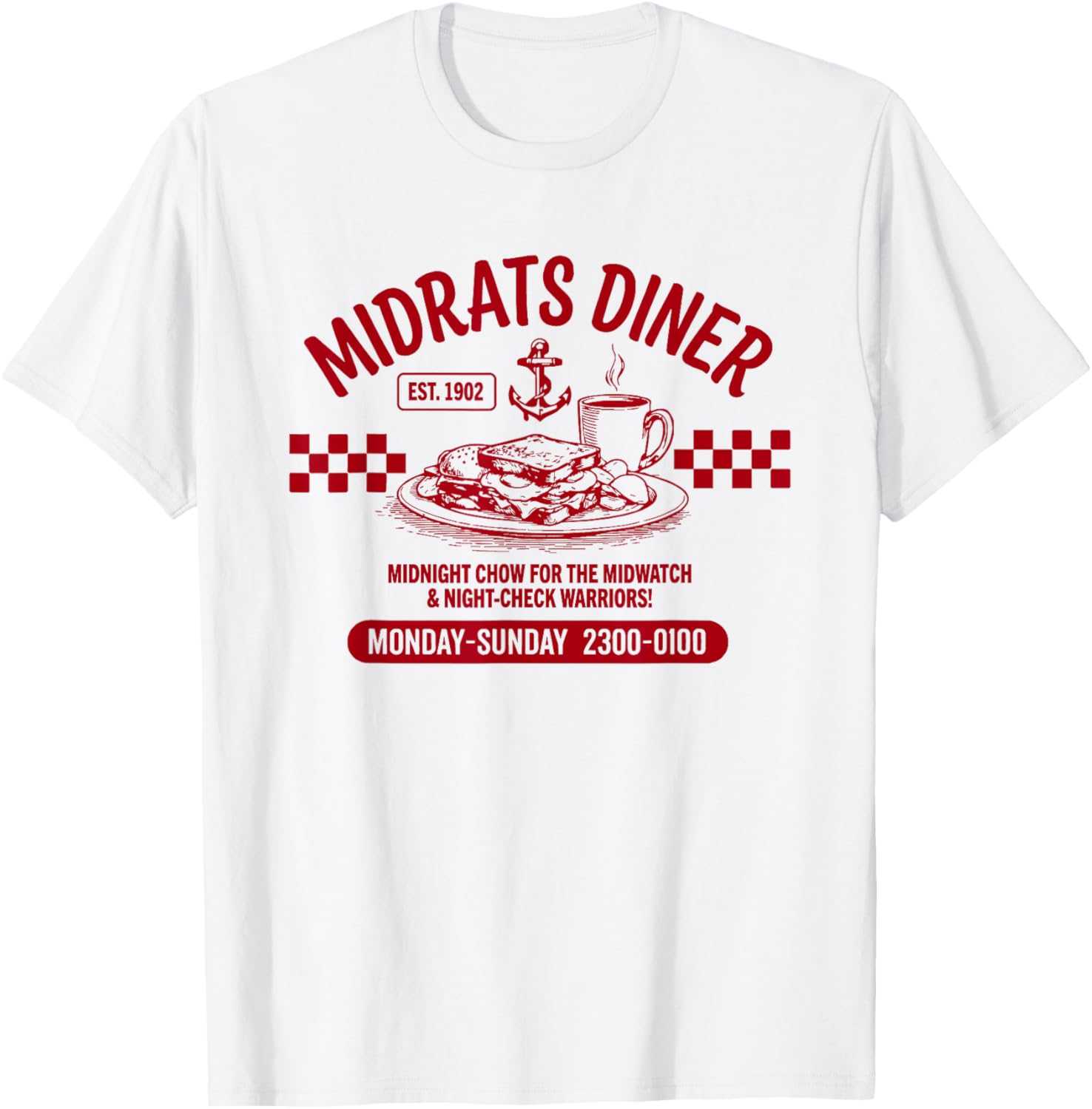 Midrats Diner Funny Sailor Humor Design T-Shirt - T-Shirt | White