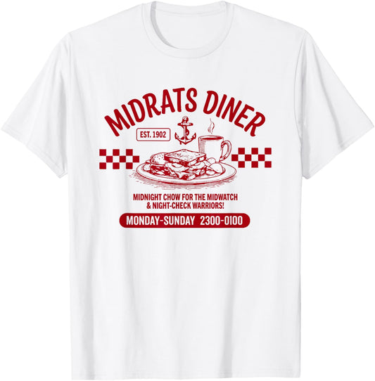 Midrats Diner Funny Sailor Humor Design T-Shirt - T-Shirt | White