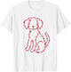 Dog Valentines Day Heart Love Puppy Dog Lover Women Girls T-Shirt - T-Shirt | White