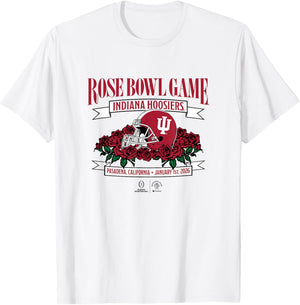 Indiana Hoosiers 2025 College Football Playoff Rose Bowl T-Shirt - T-Shirt | White