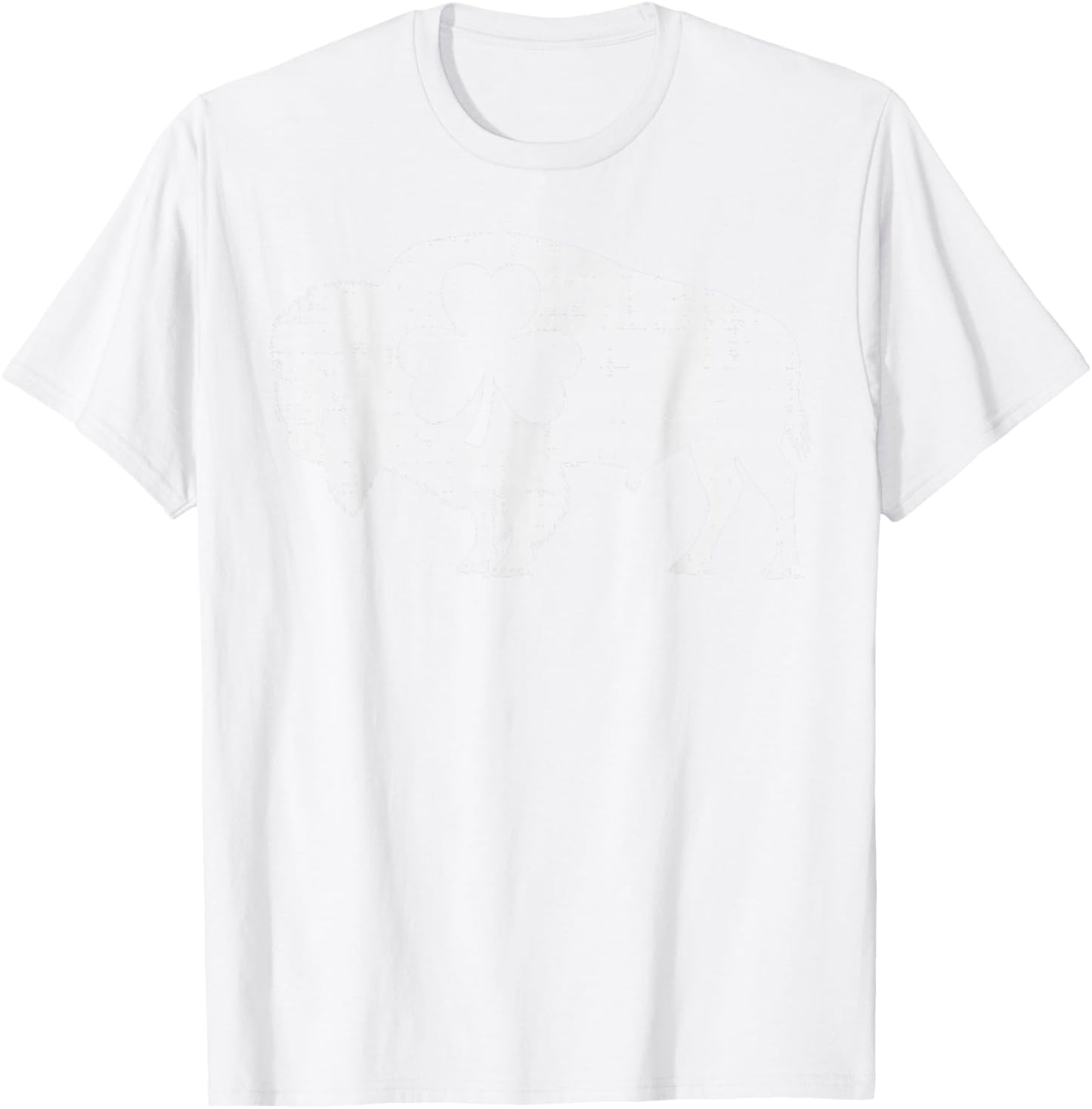 St Patricks Day Buffalo Shamrock Saint Paddys Men Women Kids T-Shirt - T-Shirt | White