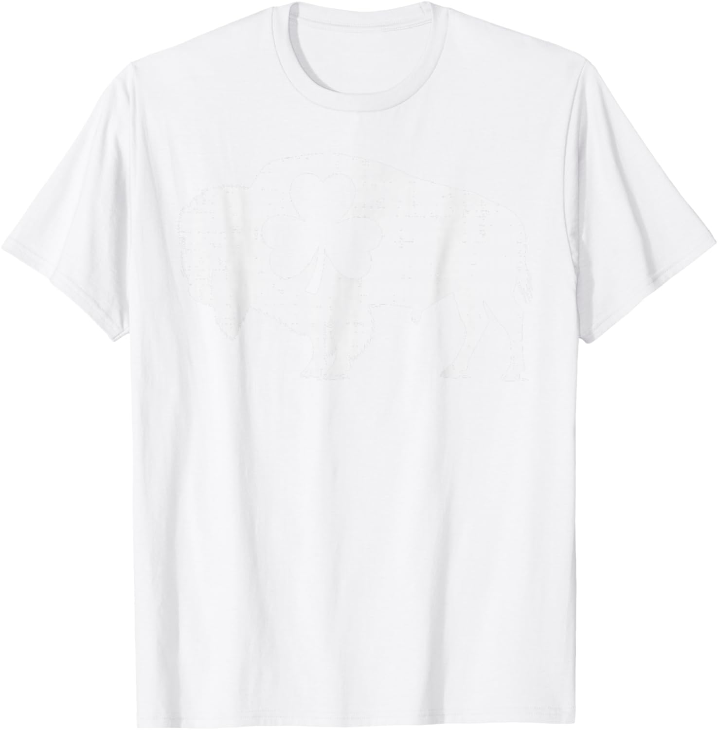 St Patricks Day Buffalo Shamrock Saint Paddys Men Women Kids T-Shirt - T-Shirt | White