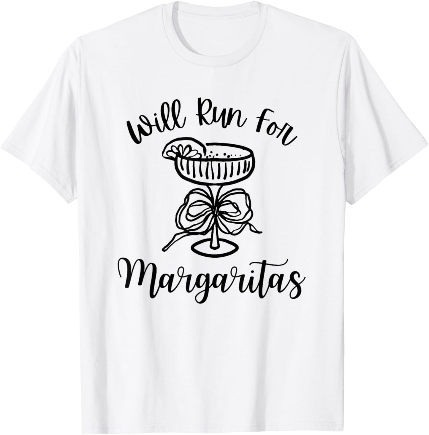 Will Run for Margaritas Funny Running Boozy Runner Tequila T-Shirt - T-Shirt | White