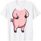 Pig Shirt Adult Kids Men Women Pink Body Pig Costume T-Shirt - T-Shirt | White