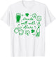 Funny St Patricks Day Drinks Well with Others Irish Drinking T-Shirt - T-Shirt | White