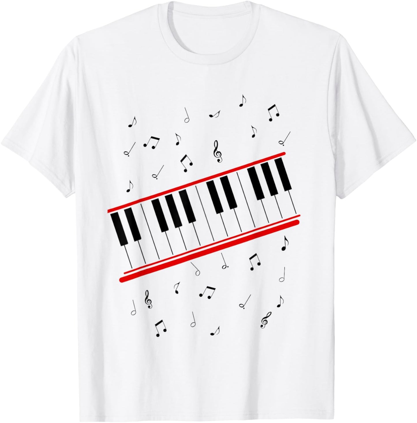Piano Beat it Music Cosplay T-Shirt - T-Shirt | White