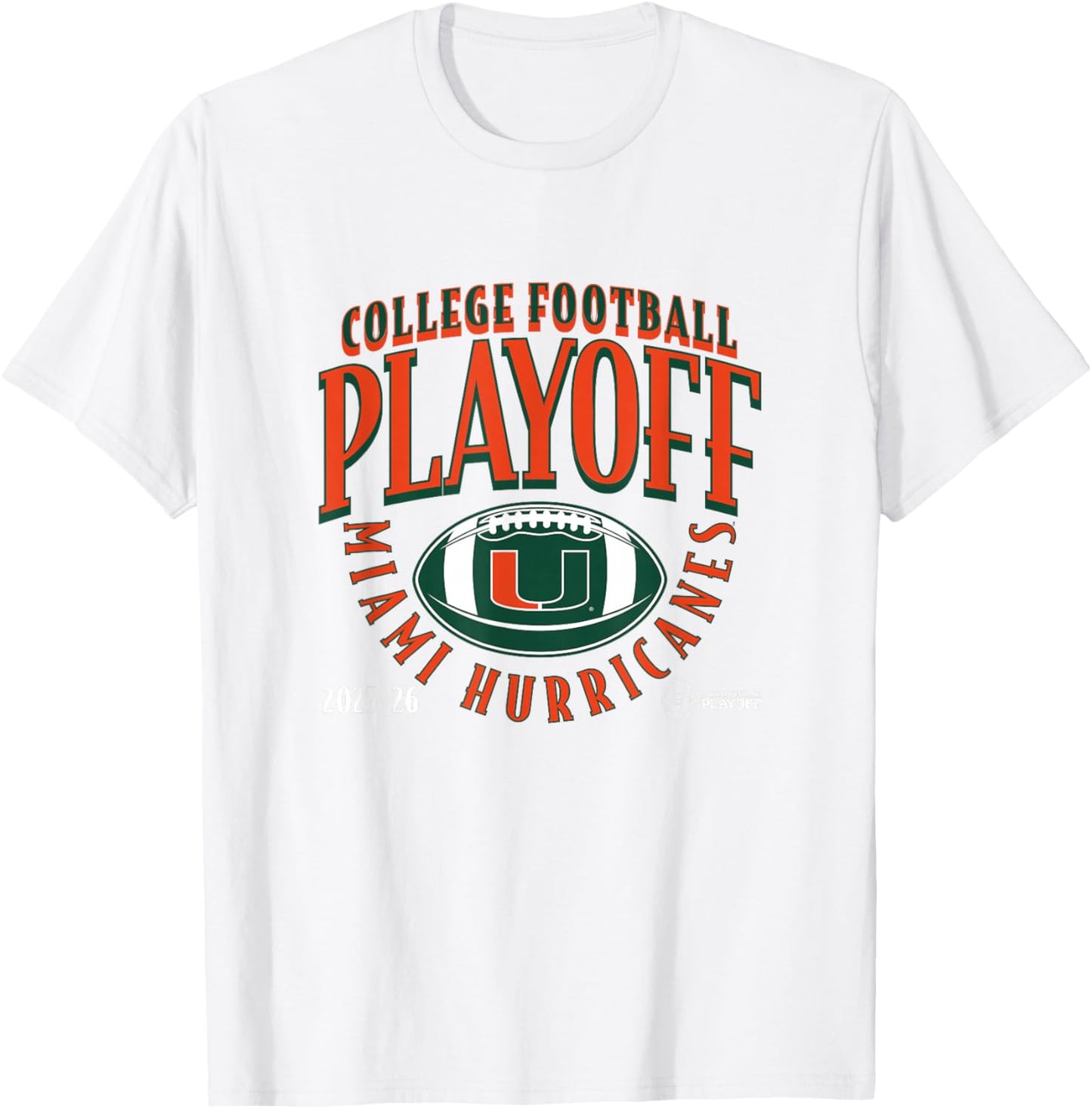 Miami Hurricanes College Football Playoff Curve 2025 T-Shirt - T-Shirt | White