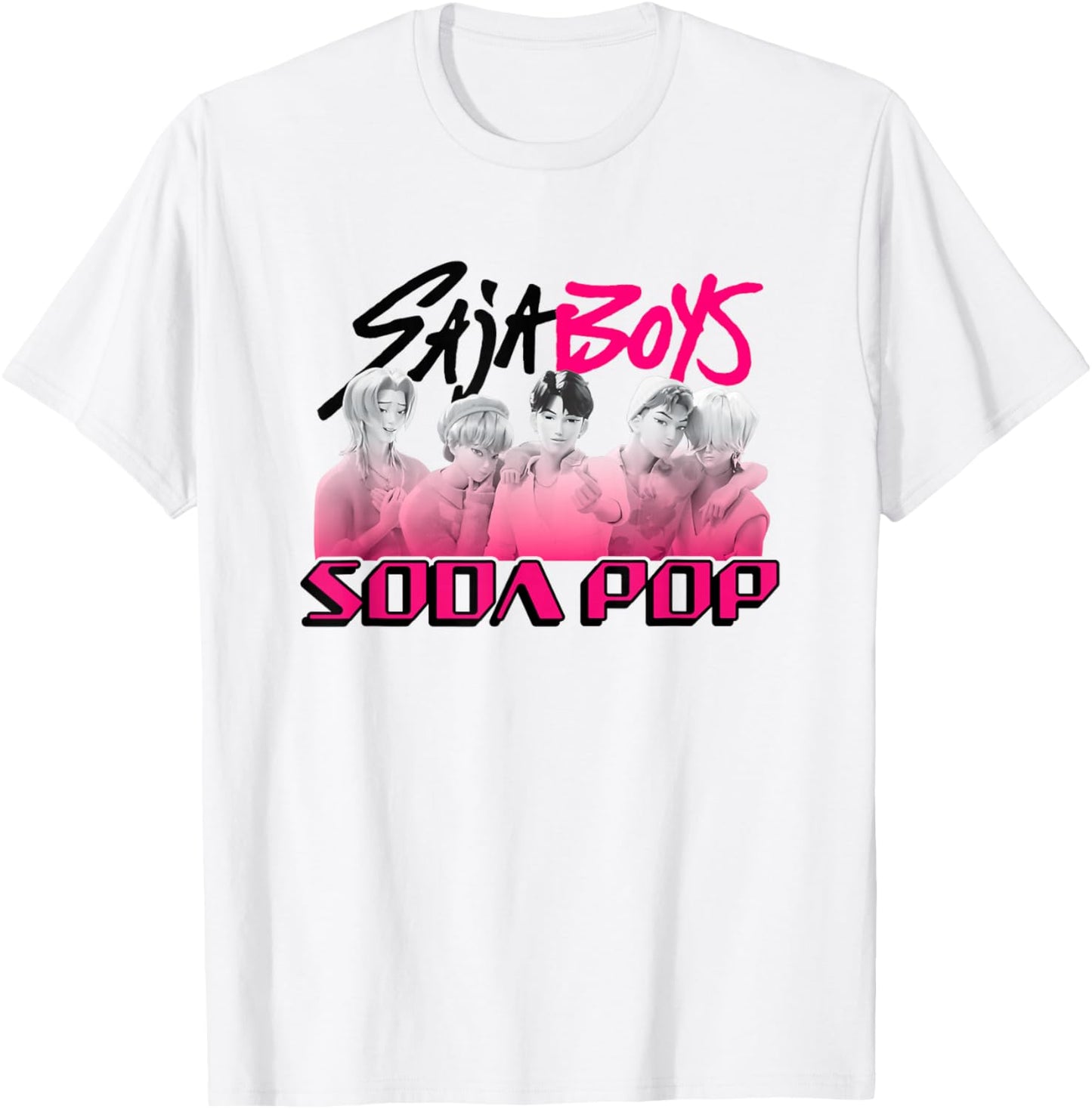 Kpop Demon Hunters Saja Boys Soda Pop Group Shot T-Shirt - T-Shirt | White