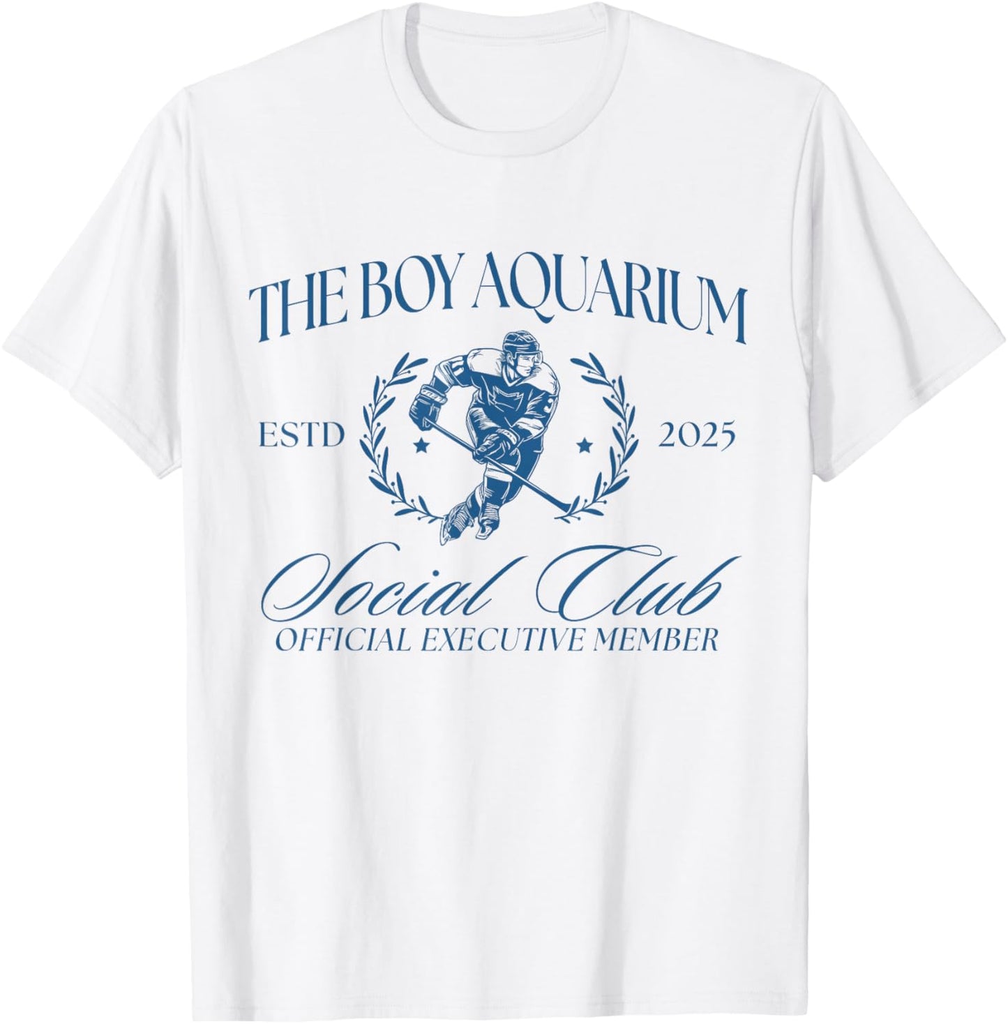 The Boy Aquarium Social Club Funny Hockey Meme T-Shirt - T-Shirt | White