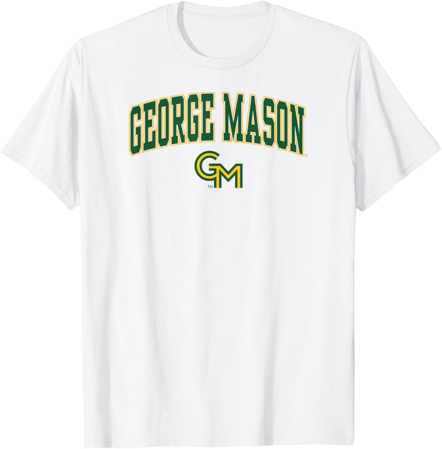 George Mason Patriots Arch Over White Officially Licensed T-Shirt - T-Shirt | White