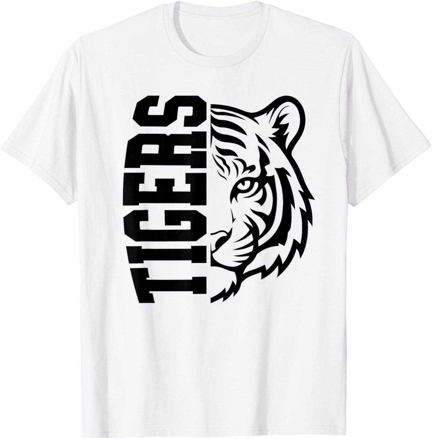 Tigers School Spirit Mascot Tiger Pride Game Day T-Shirt - T-Shirt | White