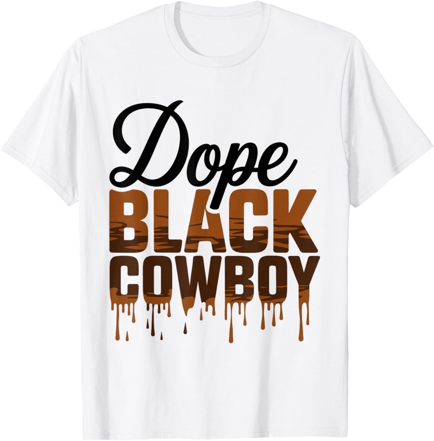 Dope Black Cowboy African Rodeo Cowboy Urban Attire Culture T-Shirt - T-Shirt | White