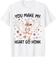 Cute You Make My Heart Go Honk Funny Valentine Goose Lover T-Shirt - T-Shirt | White