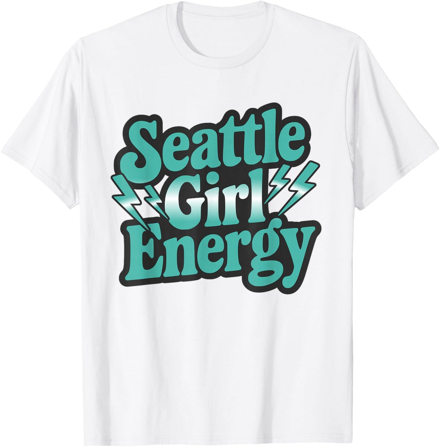 Seattle Girl Throwback Energy Vintage SEA Girls T-Shirt - T-Shirt | White