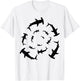 Shark Lover Silhouette of Hammerhead Sharks Circling Above T-Shirt - T-Shirt | White