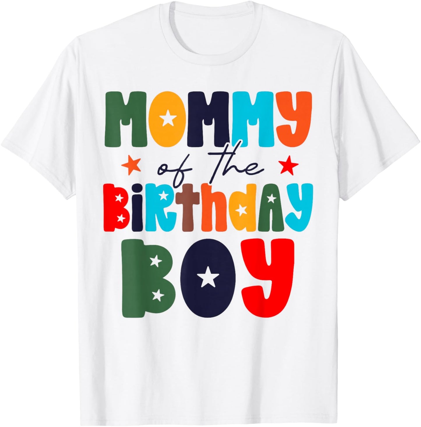 Mom of The Birthday Boy Matching Family Birthday Party T-Shirt - T-Shirt | White