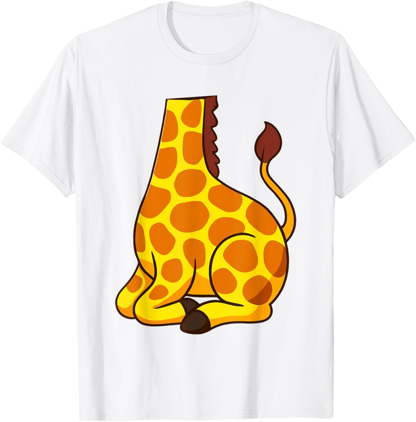 Kids Yellow Giraffe Body Costume Men Women Cute Animal Lover T-Shirt - T-Shirt | White