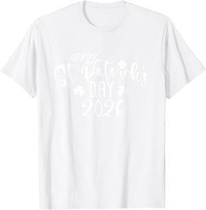 Cute Irish Shamrock Happy St Patricks Day 2026 Women T-Shirt - T-Shirt | White