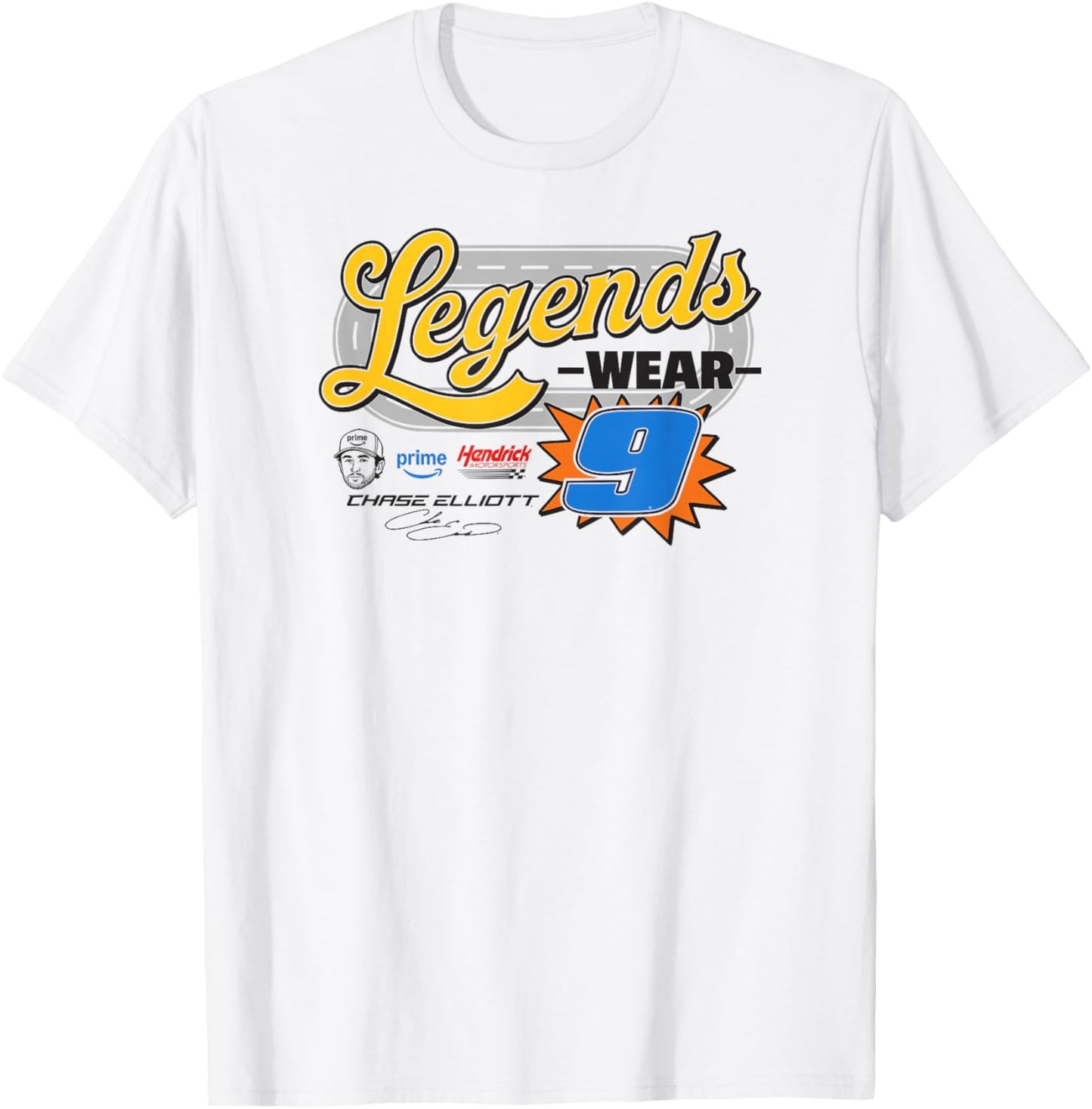Legends Wear 9 Hendrick Motorsports Licensed T-Shirt - T-Shirt | White