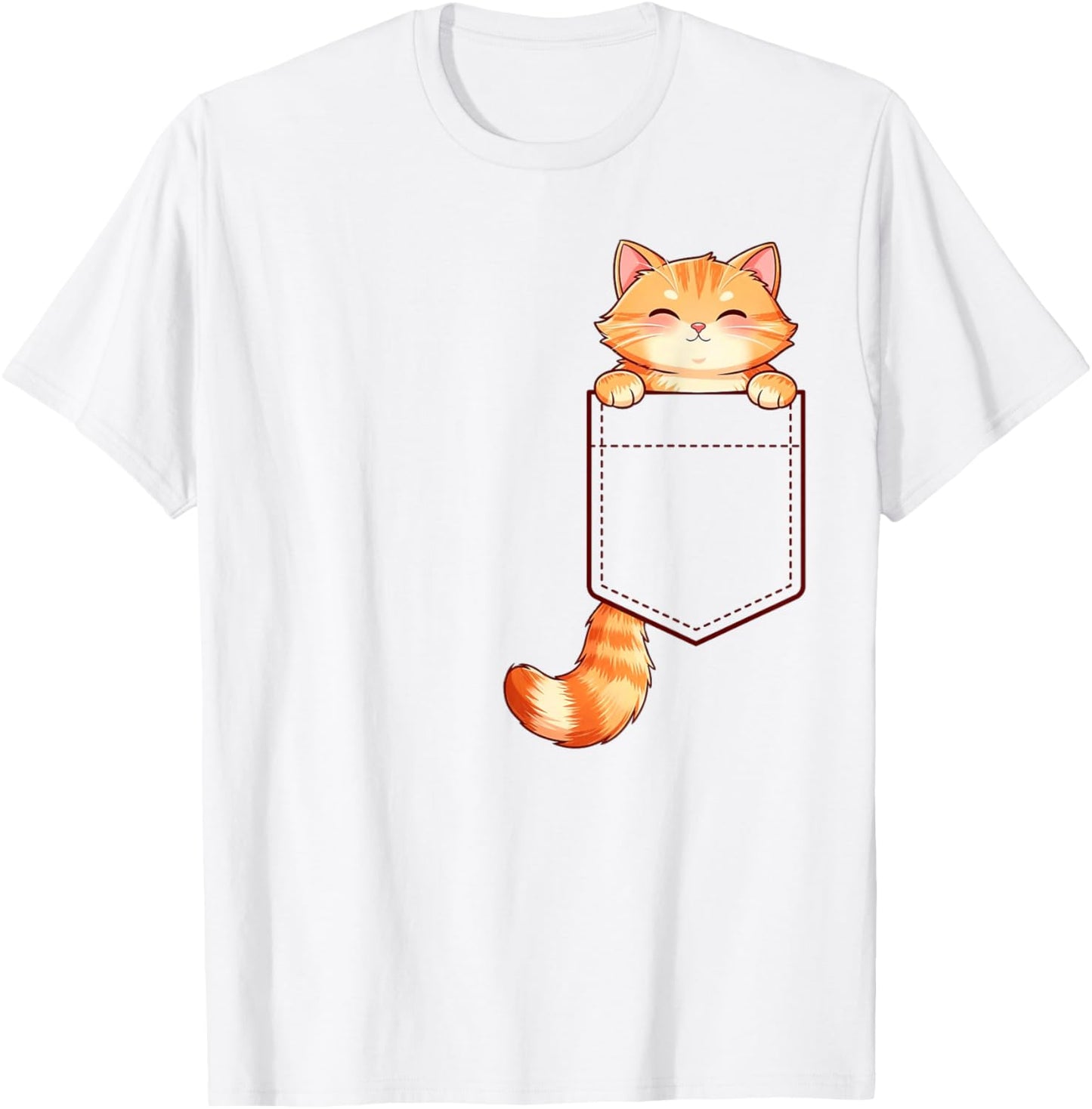 Funny Orange Ginger Tabby Cat Feline Lover Men T-Shirt - T-Shirt | White