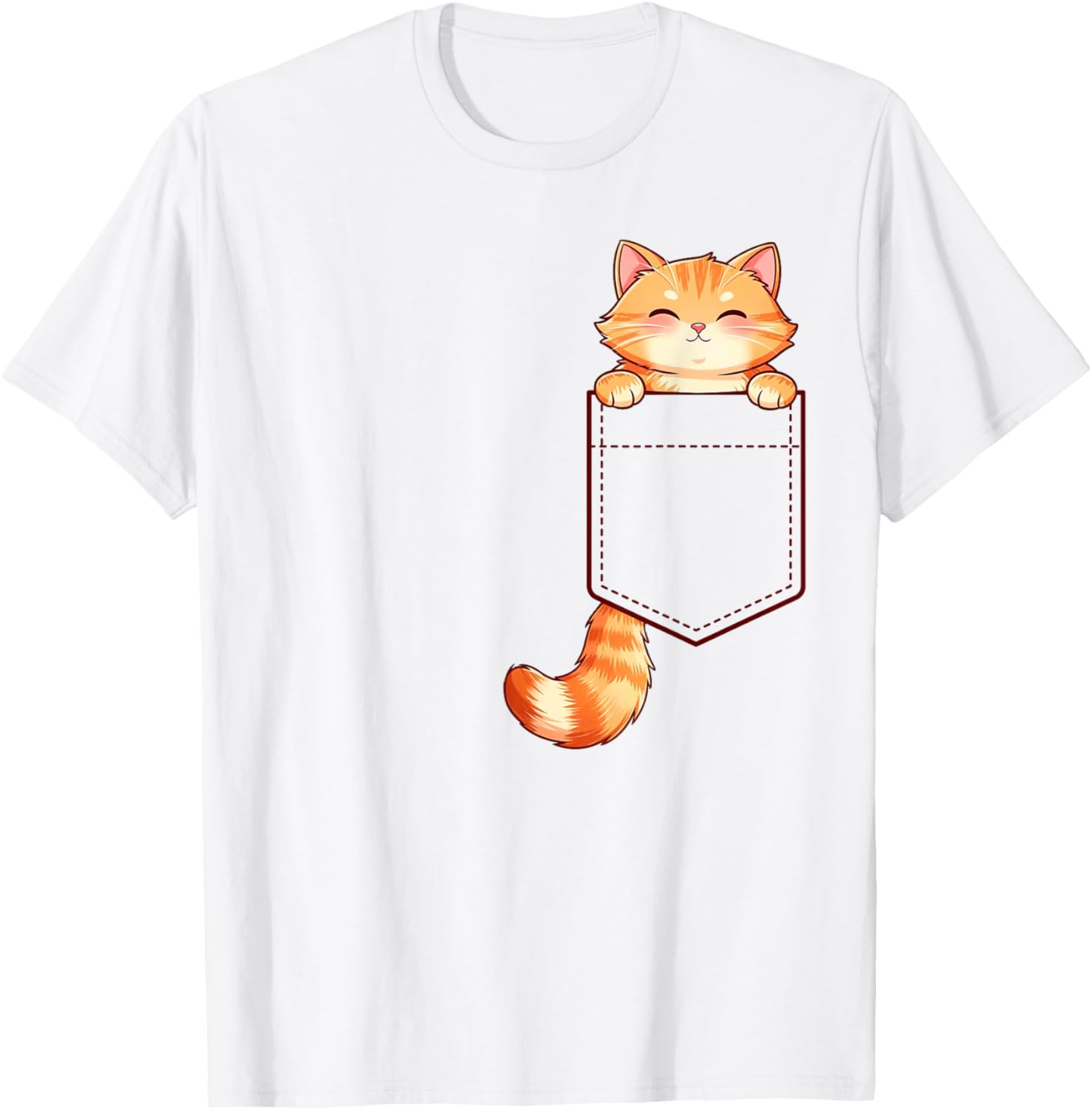Funny Orange Ginger Tabby Cat Feline Lover Men T-Shirt - T-Shirt | White