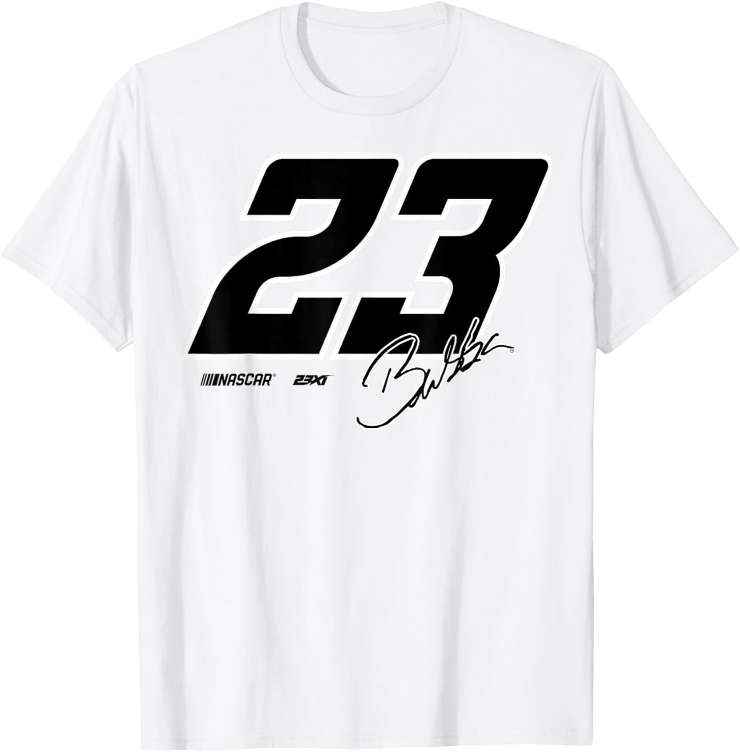 NASCAR No. 23 Darrell Bubba Wallace Jr Signature 23XI Racing T-Shirt - T-Shirt | White