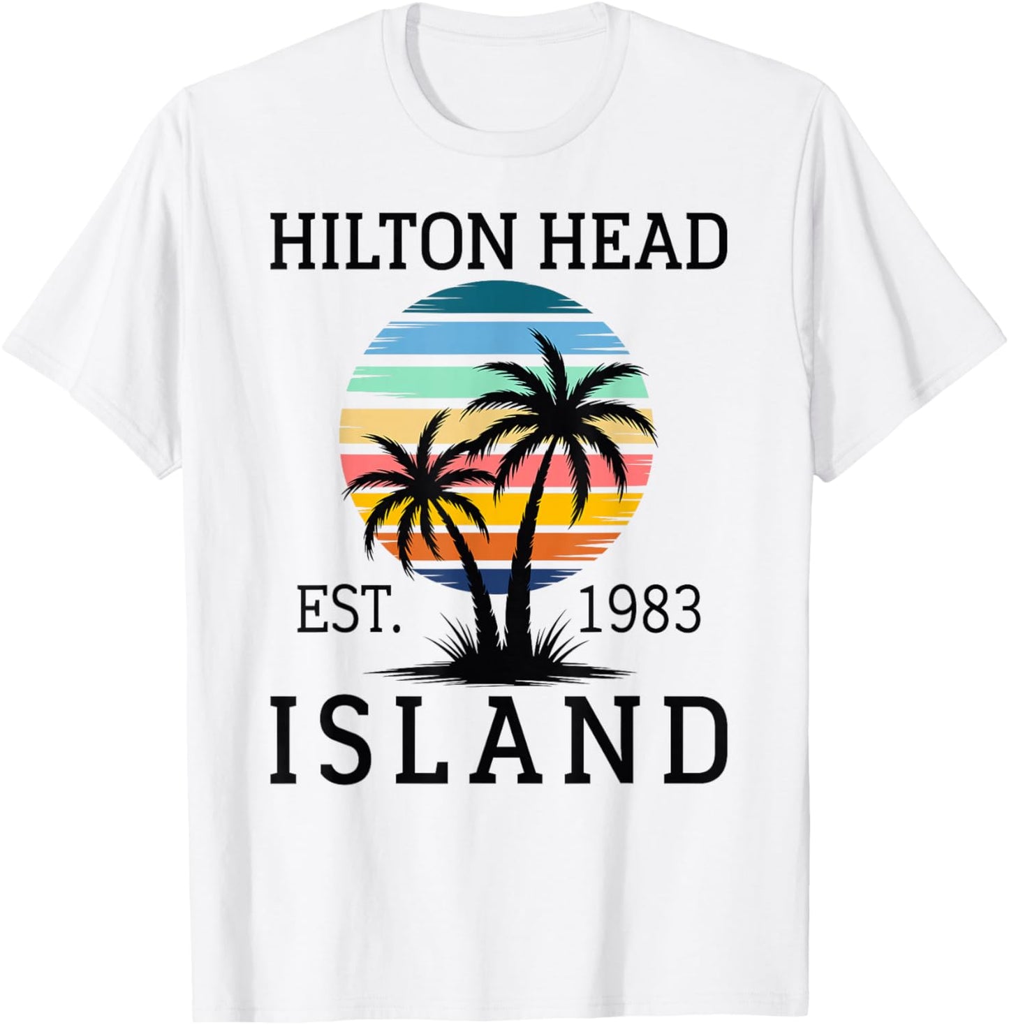 Summer Vibes Beach Sunset South Carolina Hilton Head Island T-Shirt - T-Shirt | White