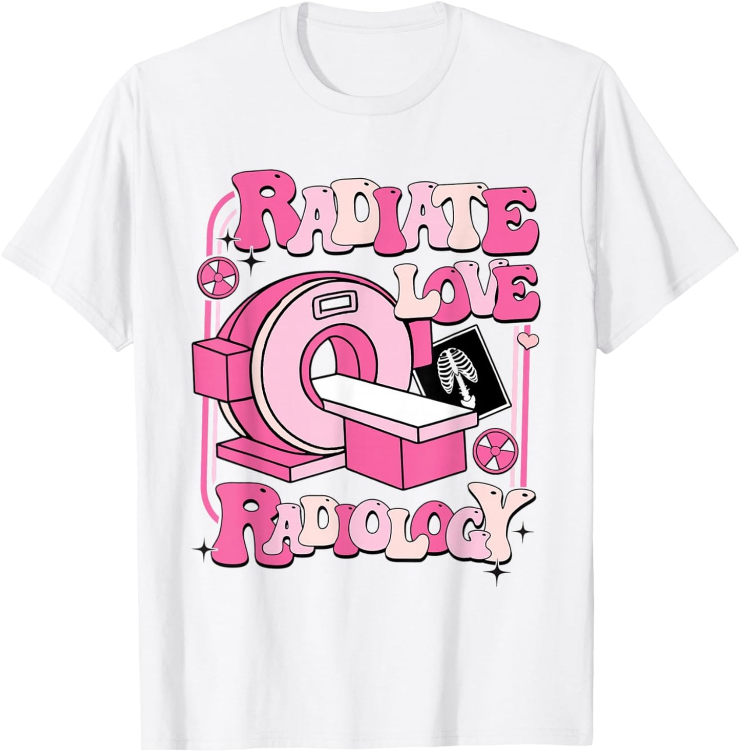 Valentine Radiology RAD Tech A Work of Heart X-ray Tech T-Shirt - T-Shirt | White