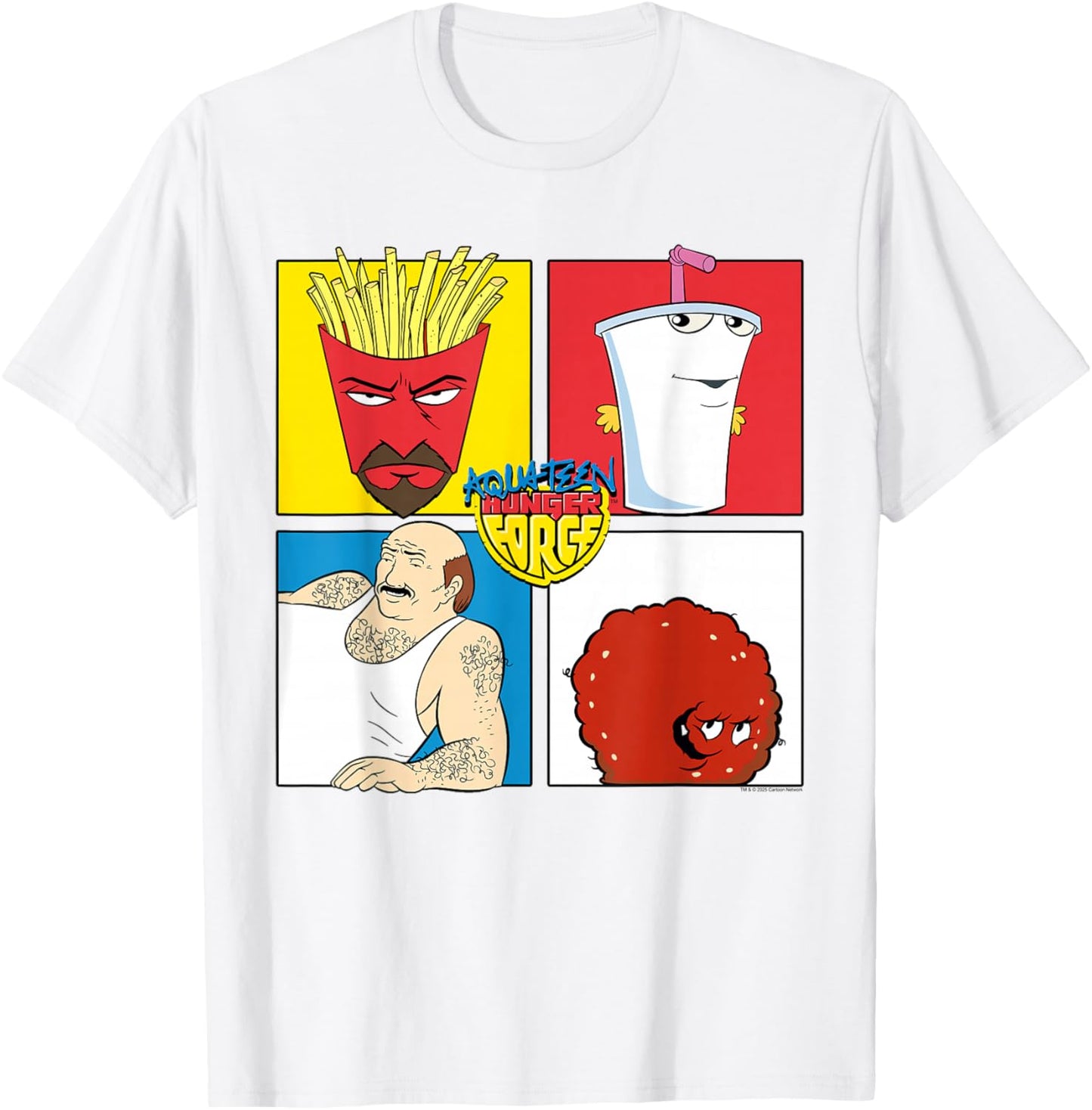 ATHF Main Characters Pop Art Portraits Funny Cartoon T-Shirt - T-Shirt | White
