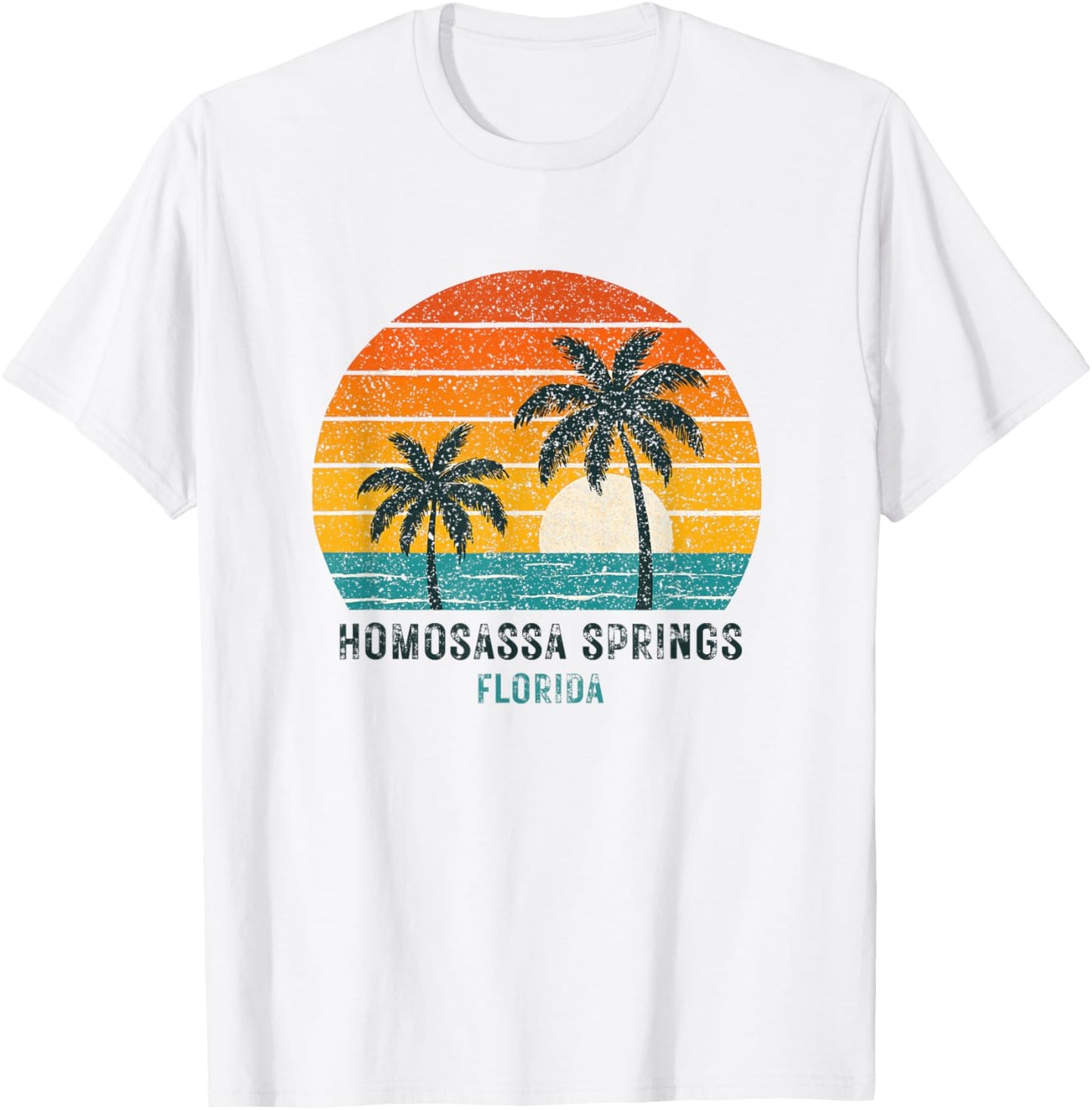 Homosassa Springs Florida Retro Vintage Souvenir Gift T-Shirt - T-Shirt | White
