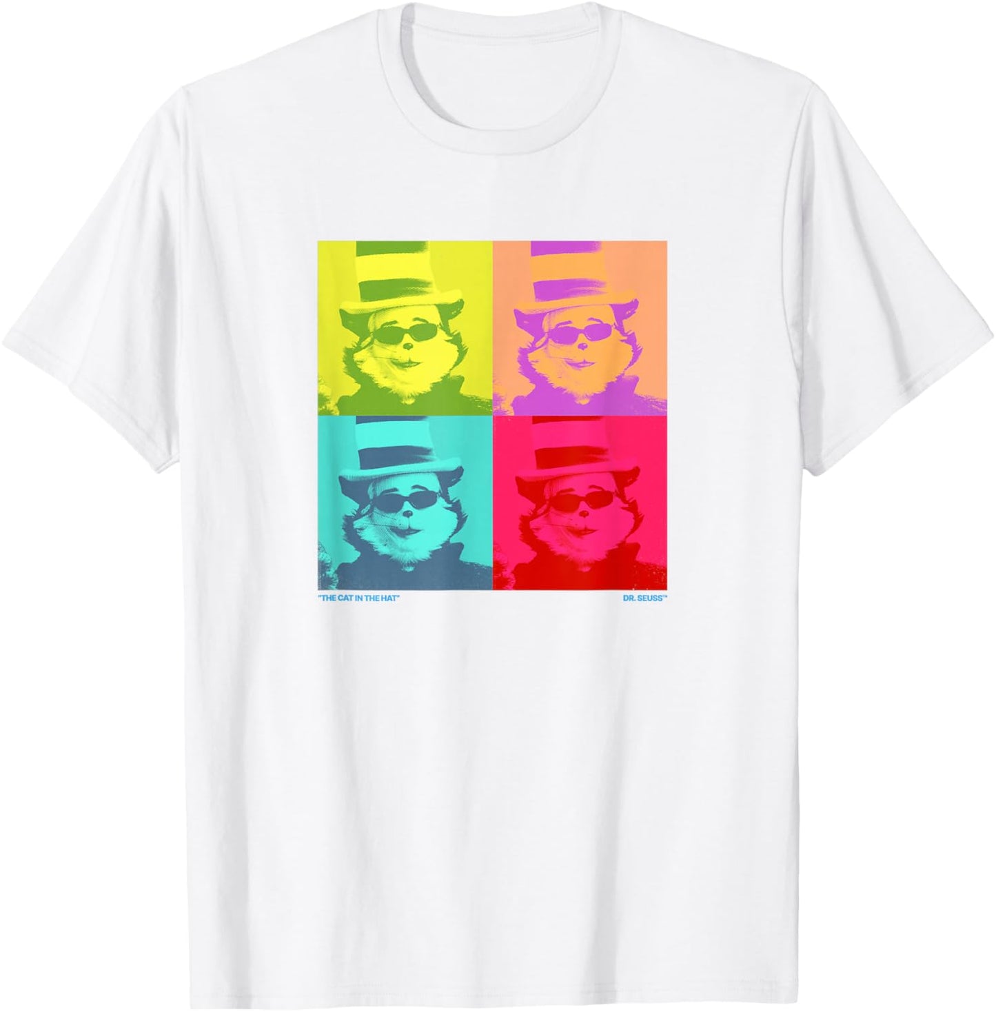 The Cat in The Hat Signature Collection Portrait Color Block T-Shirt - T-Shirt | White