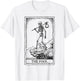 Dark Academia Tarot Card The Fool Skeleton Dog Goth Occult T-Shirt - T-Shirt | White