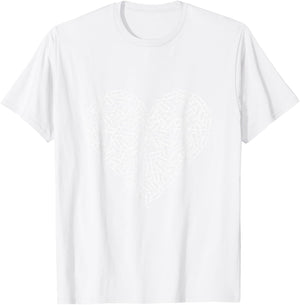 Paper Clip Heart Teacher School Cute Valentines Days T-Shirt - T-Shirt | White