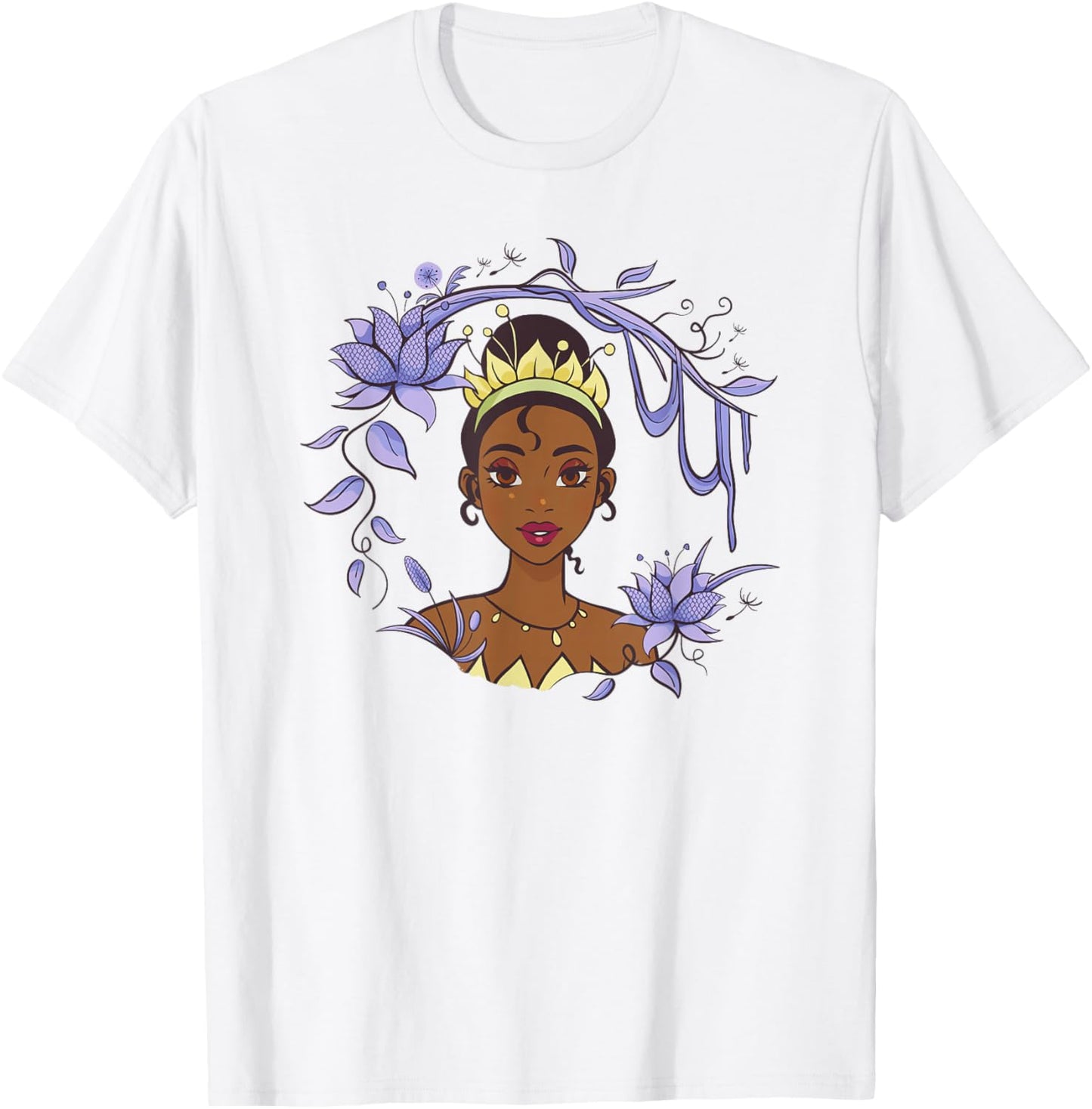 Disney The Princess and The Frog Princess Tiana Vines Wreath T-Shirt - T-Shirt | White