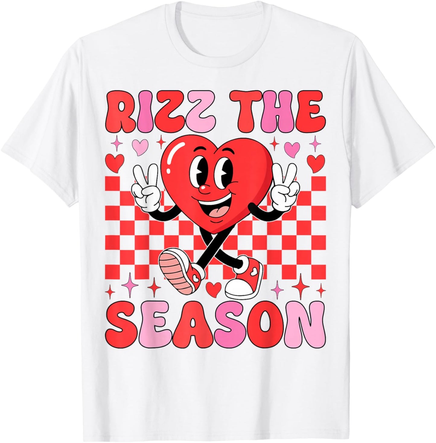 Rizz The Season Valentine Couples Retro Aesthetic T-Shirt - T-Shirt | White