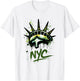 New York Statue of Liberty Crown Street Art Design T-Shirt - T-Shirt | White