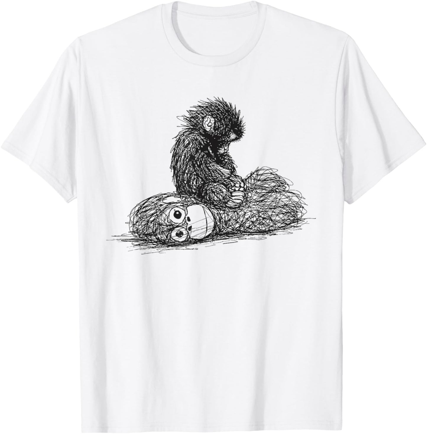 Punch Baby Monkey Plush Toy T-Shirt - T-Shirt | White