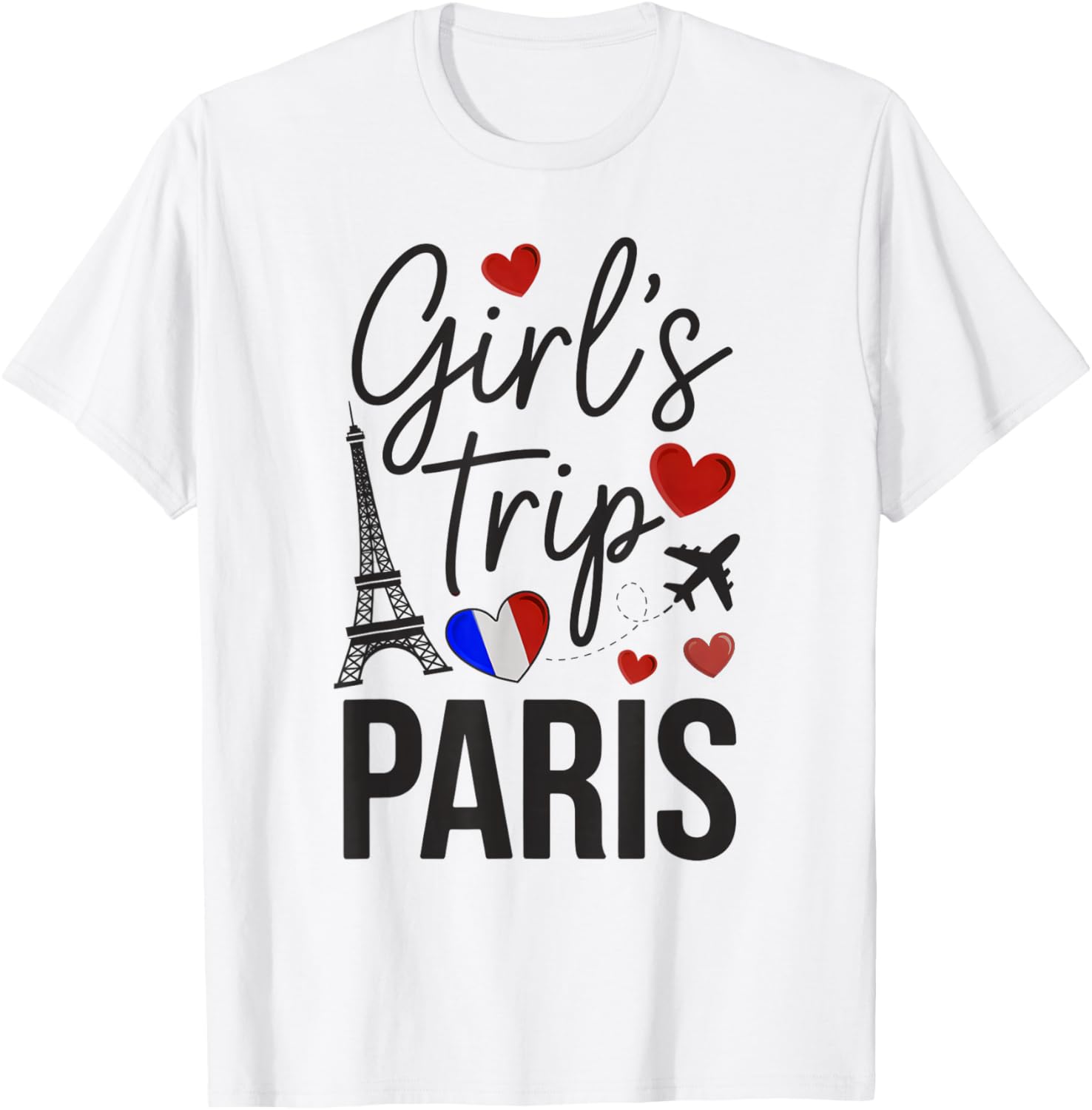 Retro Girls Trip Paris Vacay Fabulous Vacation Sisters Moms T-Shirt - T-Shirt | White
