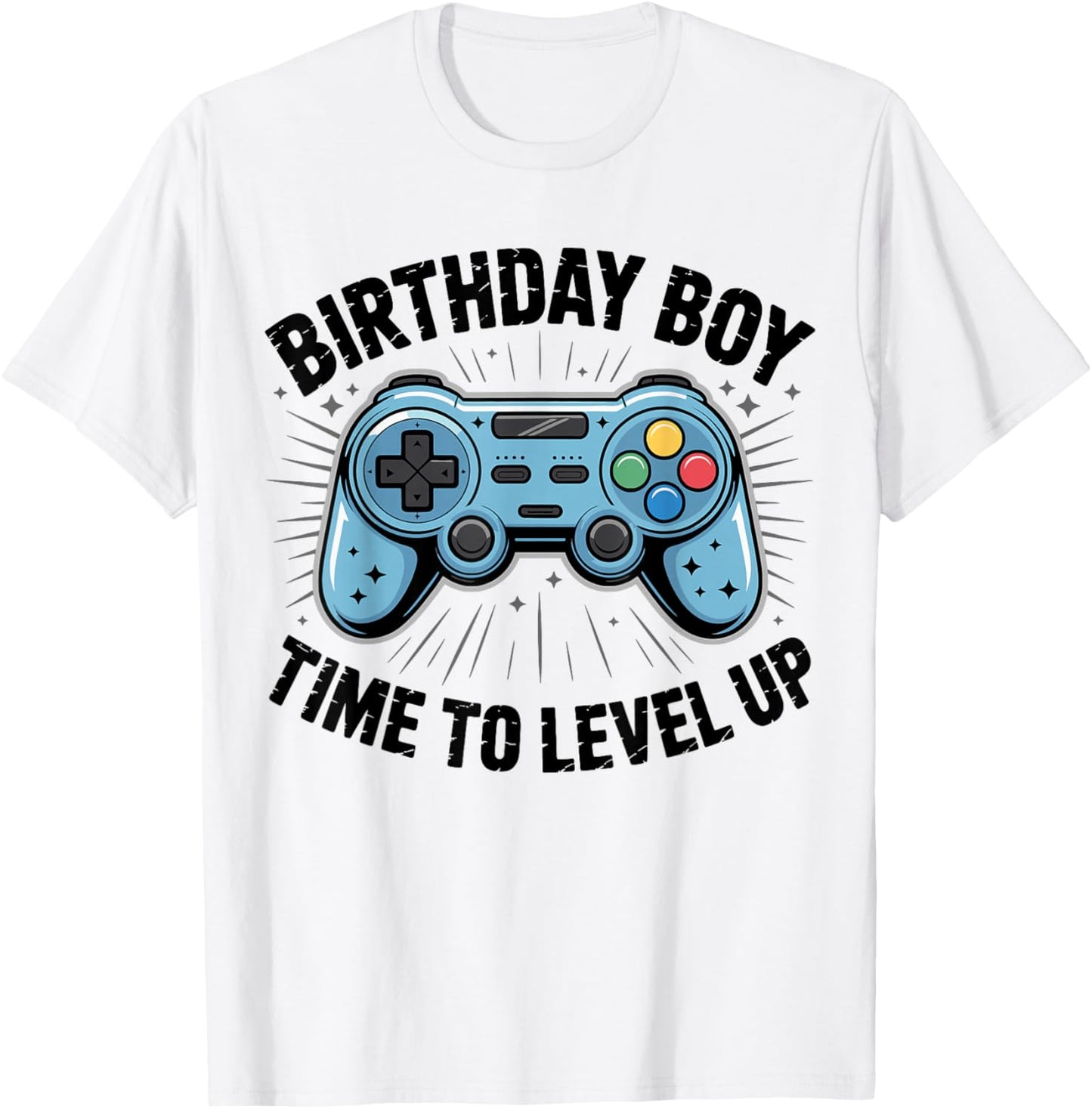 Birthday Boy Time to Level Up Video Game Birthday T-Shirt - T-Shirt | White