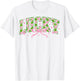 Lucky Pink Ribbon Shamrock St Patricks Women Kid T-Shirt - T-Shirt | White