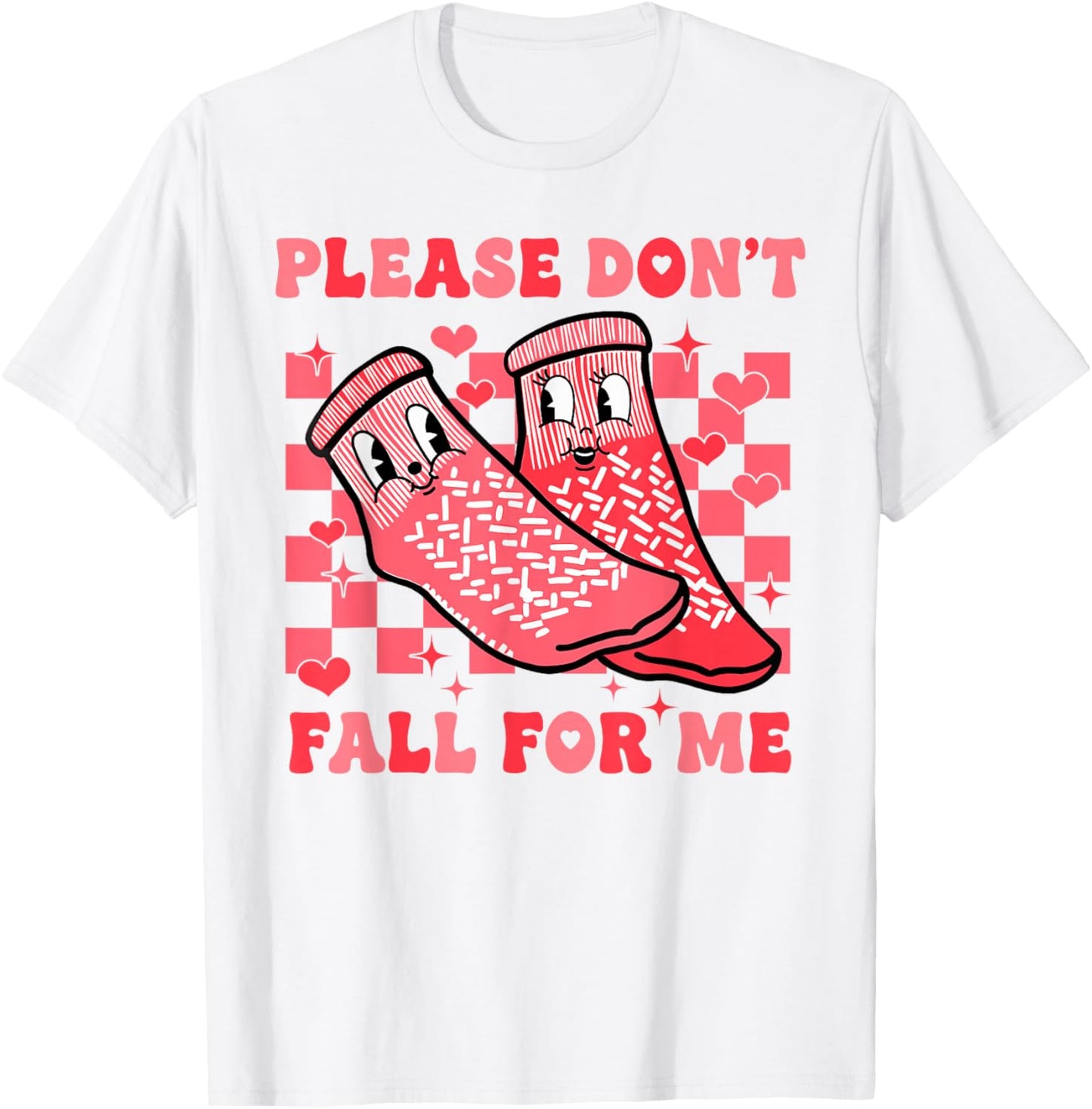 Valentine Please Don't Fall for Me RN PCT CNA Nurse T-Shirt - T-Shirt | White