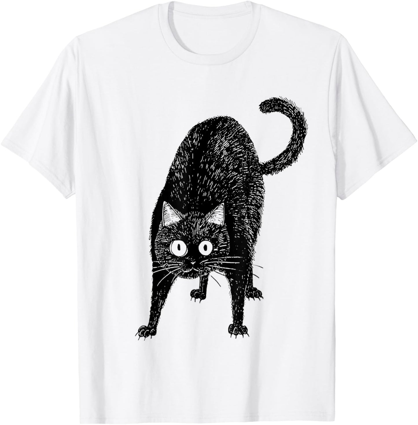 Alert cat T-Shirt - T-Shirt | White