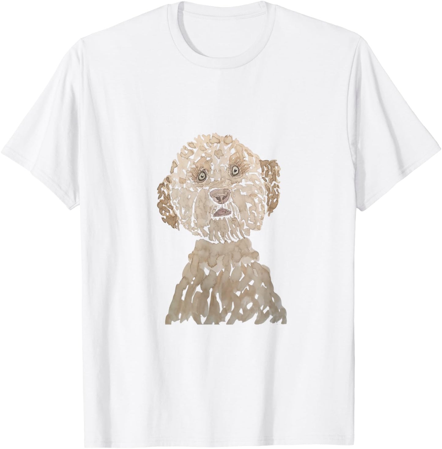 Lagotto Romagnolo Watercolor Italian Water Dog T-Shirt - T-Shirt | White