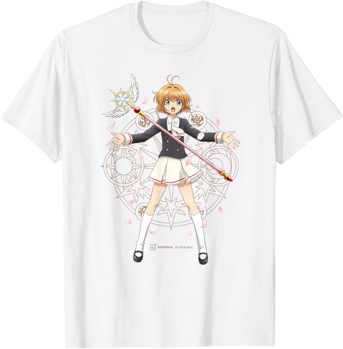 Cardcaptor Sakura: Clear Card - “Sakura in School Uniform B” T-Shirt - T-Shirt | White