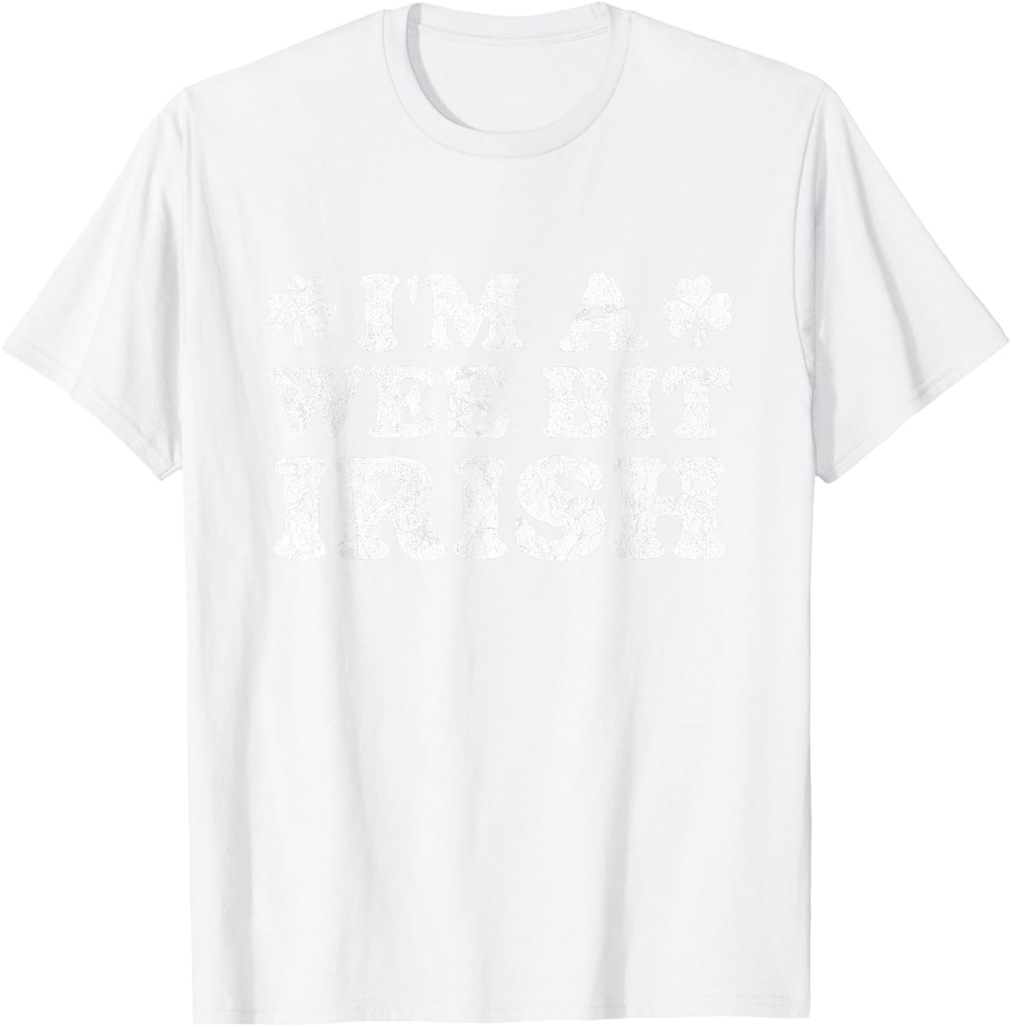 I'm A Wee Bit Irish Lucky Charm Groovy St. Patrick’s Day T-Shirt - T-Shirt | White