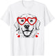 Golden Retriever Valentine Day, Heart Glasses Dog Lover T-Shirt - T-Shirt | White