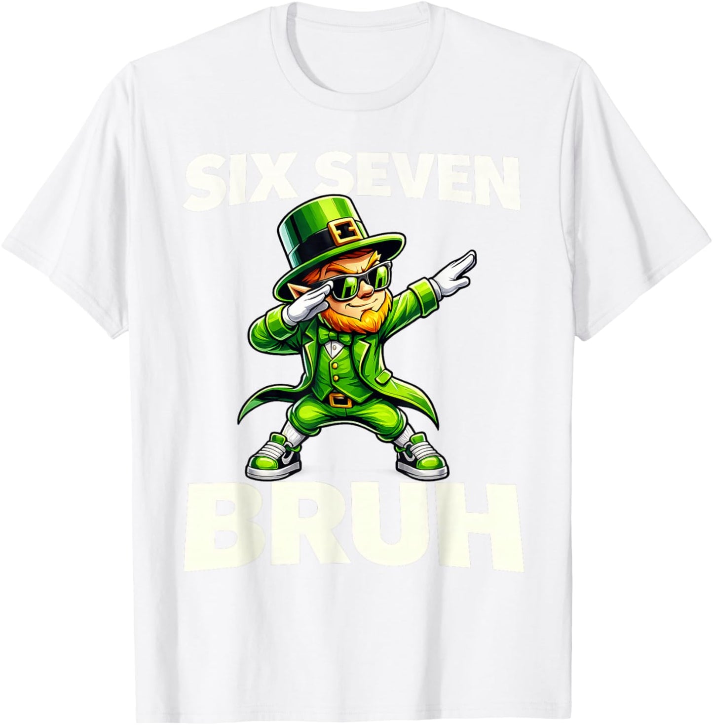 Boys st Patricks Day 67 Leprechaun Dab Six Seven Bruh Kids T-Shirt - T-Shirt | White