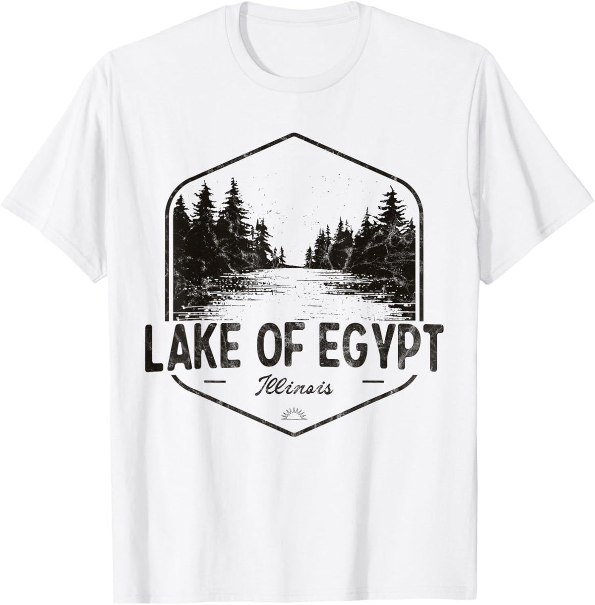 Lake of Egypt Illinois Outdoors Vintage T-Shirt - T-Shirt | White